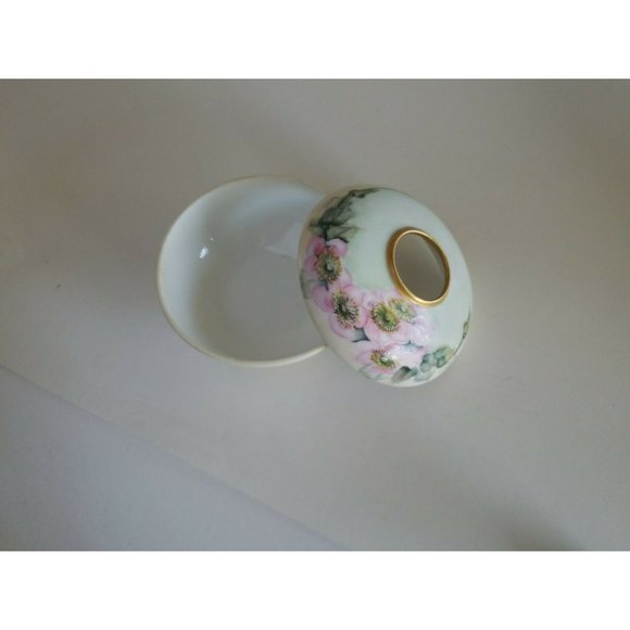 Antique MZ AUSTRIA Porcelain Hand Painted Flowers Vanity/Dresser Set 4 pieces - Picture 7 of 11